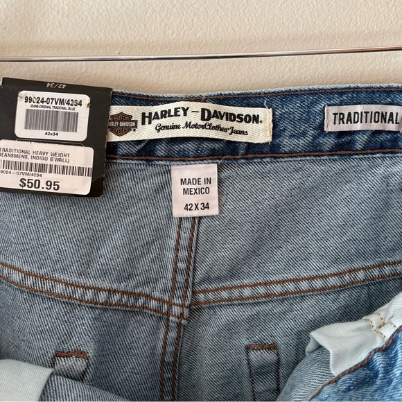 Harley-Davidson heavyweight traditional Fit Blue Jeans. NWT, Sz 42 - Picture 5 of 9